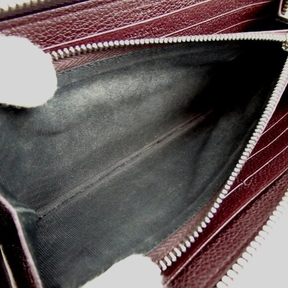 Authentic SAINT LAURENT CEP414680 0117 logo zip around purse leather [Used] - Picture 11 of 15